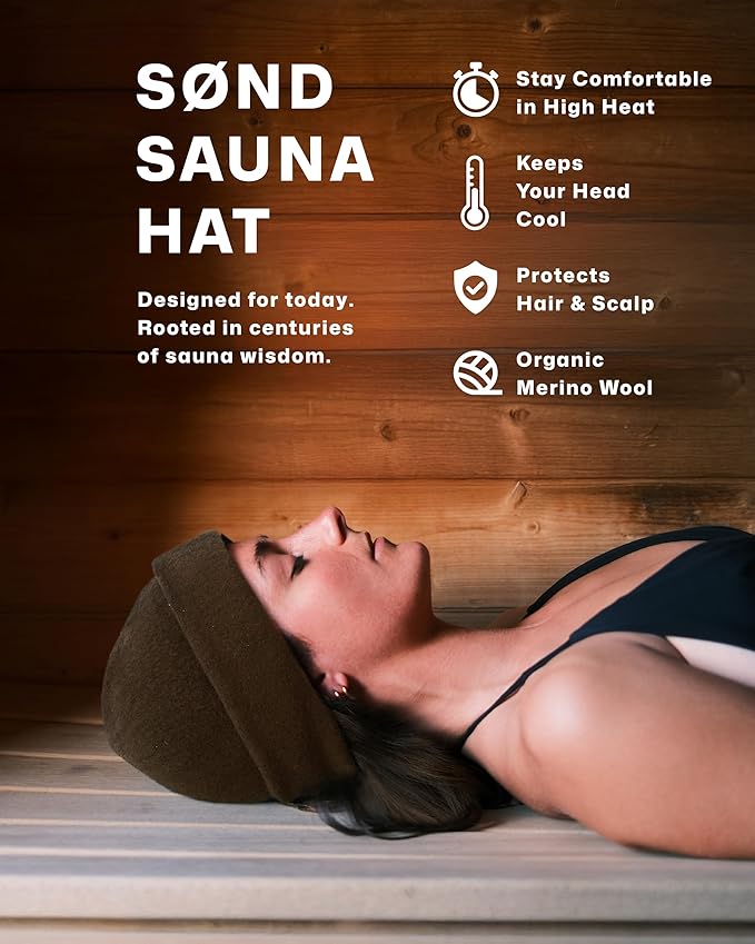 Sauna Hat – Natural Merino Wool Sauna Accessory for Heat Protection – Eco-Friendly, Lightweight & Durable