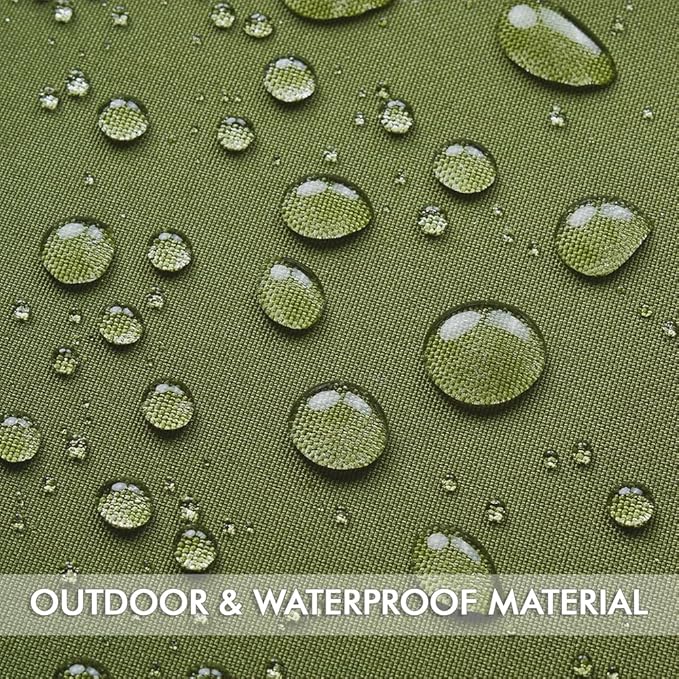 MIULEE Pack of 2 Outdoor Waterproof Pillow Covers Decorative Farmhouse Throw Pillow Covers Square Solid Color Couch Pillow Covers Spring for Patio Tent Bed Sofa Living Room 18x18 Inch Moss Green