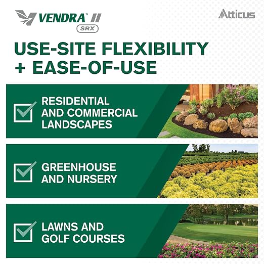 Atticus Vendra II SRX Herbicide (4 oz) - 24.5% Fluazifop – Grass Weed Killer Selective Control Bermudagrass, Barnyardgrass, Crabgrass, Foxtail, Goosegrass and More in Lawn and Landscapes