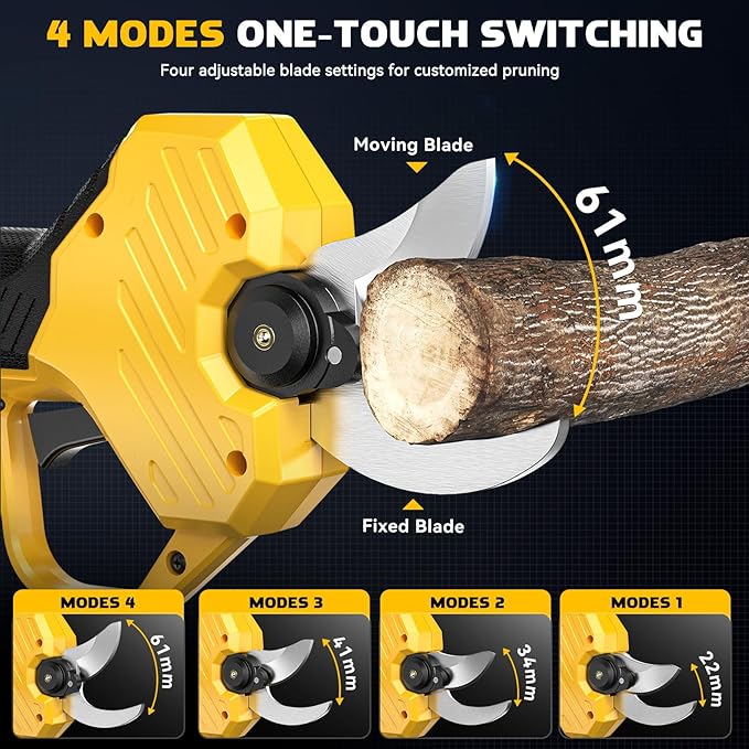 Brushless Electric Pruning Shears Compatible with DeWALT 20V – 26000RPM Cordless Garden Pruner, 0.8-2 inch Max Cutting Diameter PVC Cutter Tree Trimmer with LCD Display & SK7 Blades(Tool Only)