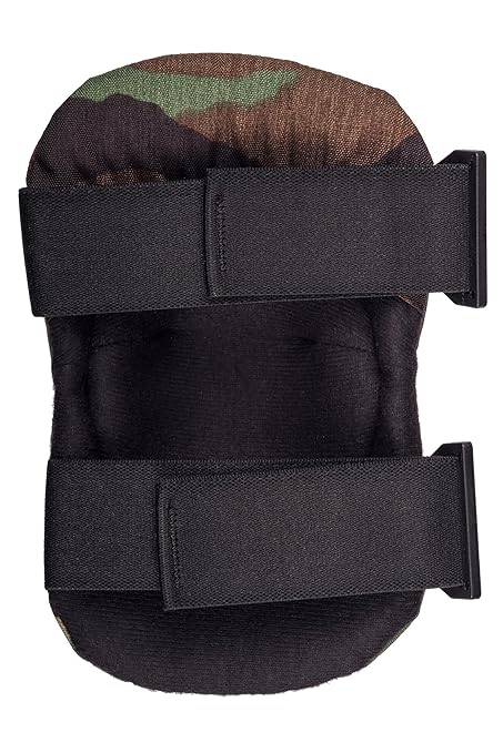 ALTA 53013.08 AltaFLEX Elbow Protector Pad, Woodland Camo Cordura Nylon Fabric, AltaLOK Fastening, Flexible Cap, Round, Black