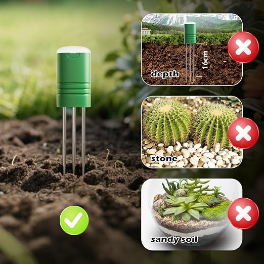 Upgraded Plant Soil Moisture Meter with 230ft RF Wireless Waterproof & LCD Display for Moisture,Temp,Sunlight,Time,Ideal for Garden, Farm, Lawn Care-Outdoor (2 Sensor)