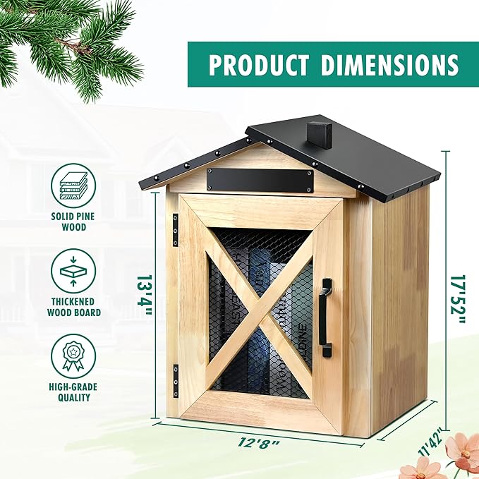 Outdoor Book Sharing Box, Waterproof Tin Roof Wooden Book Exchange Cabinet for Communities, Neighborhoods, and Schools, DIY Literature Storage for Books, Magazines, and Art (Wood)