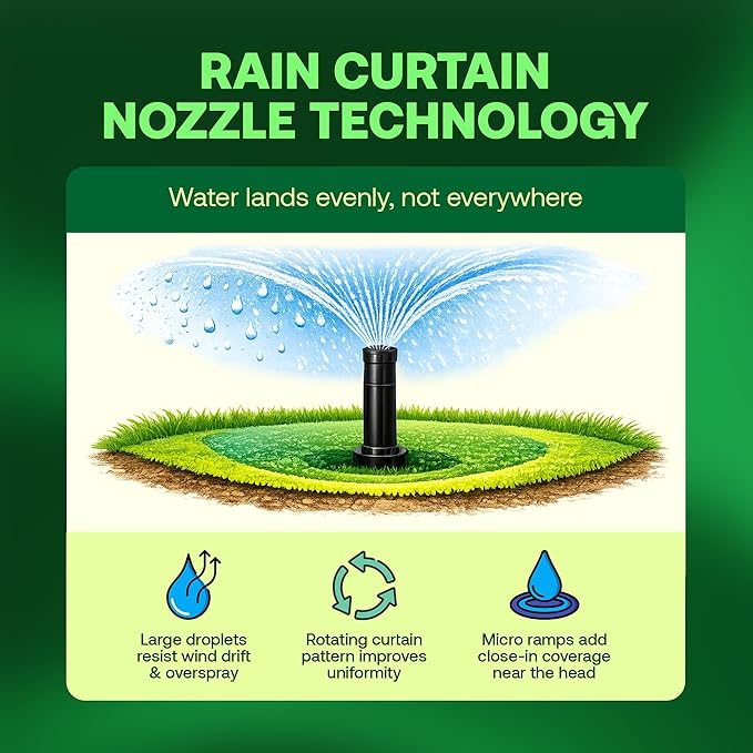 Rain Bird 5000 Rotor with Nozzle Tree 2 Pack (5000RCTREE) + Rotor Screwdriver Tool (CPRTOOL) - 3/4 inch Inlet for Water Efficient 4 inch Pop Up, Adjustable 40 - 360 Degree Arc & 25 - 50 ft Radius