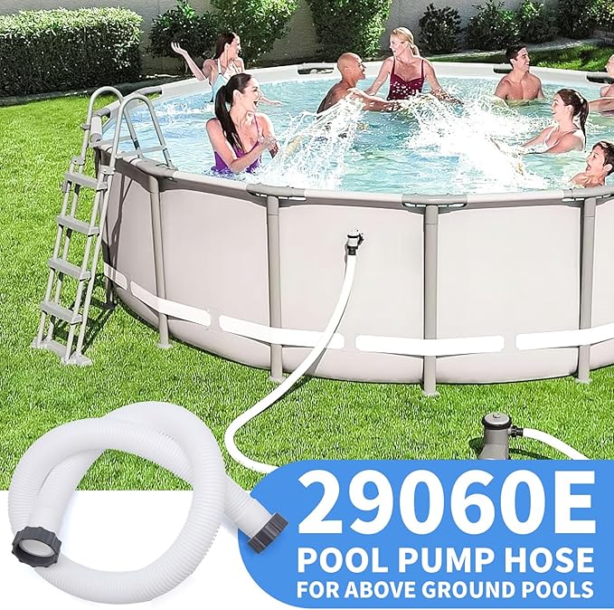 1.5" Pool Hose For Intex Filter Pump,1.5 Inch Pool Hoses For Above Ground Pools,29060e Pool Filter Hose For Coleman Intex Sand Filter Pumps & Saltwater Systems 59" Long (2 Pack)