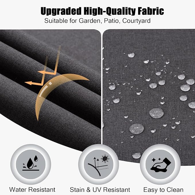 idee-home Outdoor Chair Cushions for Patio Furniture, Outdoor Seat Cushion | Waterproof Couch Hampton Bay Deep Seat Replacement Chair Cushions for Garden Backyard Deck 26.5 x 26.5