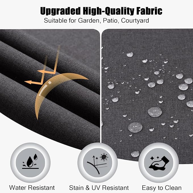idee-home Outdoor Chair Cushions for Patio Furniture, Outdoor Seat Cushion | Waterproof Couch Hampton Bay Deep Seat Replacement Chair Cushions for Garden Backyard Deck 28.5 x 28.5