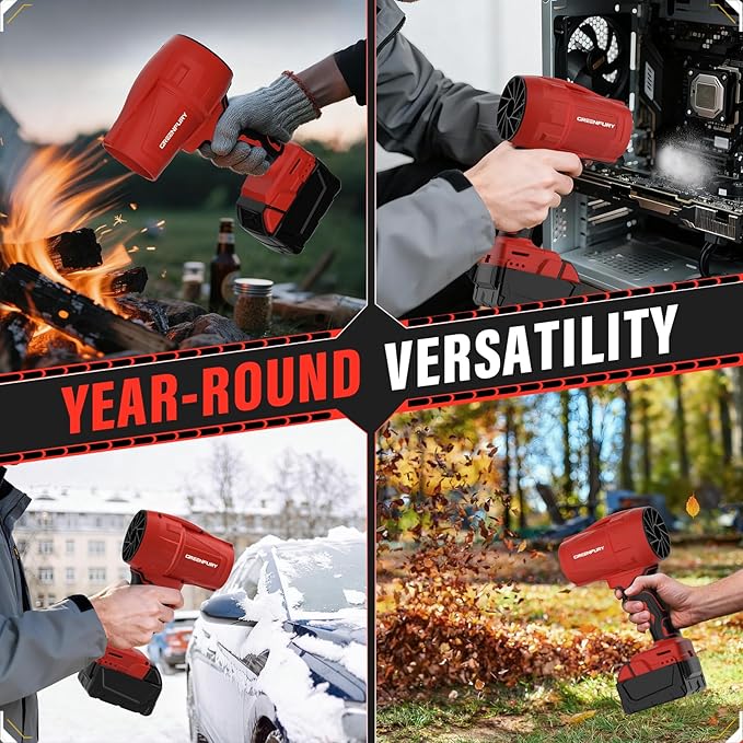 Cordless Leaf Blower Compatible with Milwaukee 18V Battery, 430 CFM 125 MPH Powerful Airflow - Lightweight Handheld Blower for Patio, Debris, Leaves & Snow Removal (Battery Not Included)
