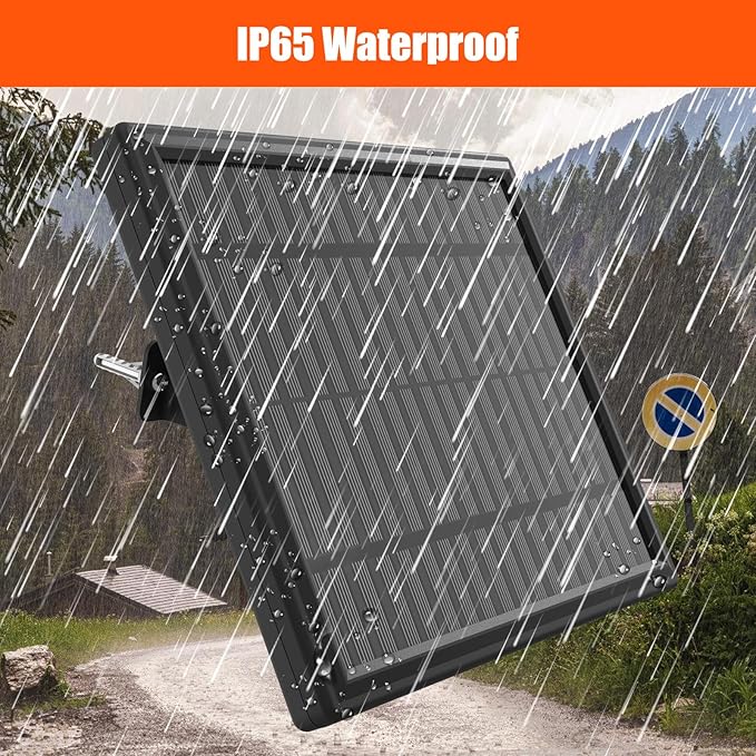 12V Solar Panel for Deer Feeder, 3.6W Solar Battery Charger with Adjustable Mount Bracket, Waterproof Trickle Charger with Alligator Clips, Power Supply for Game Feeder and Timer