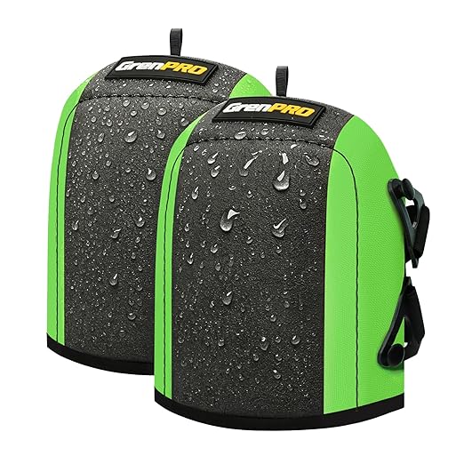 GRENPRO Gardening Knee Pads Waterproof, 600D Polyester EVA Foam Kneeling Cushion, Comfortable Work Knee Protector for Unisex Adults, Flooring Construction House Cleaning
