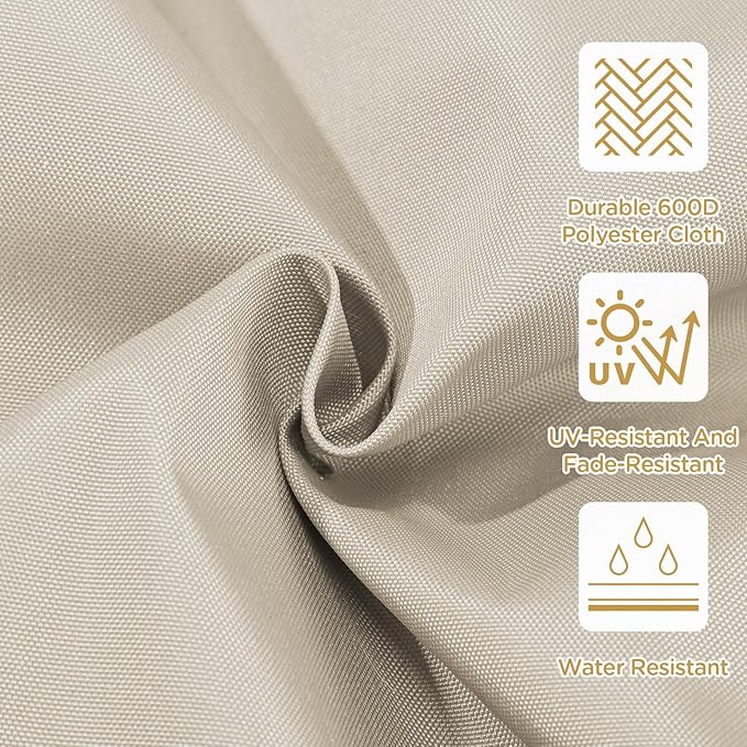 Lounsweer 3 Pcs Outdoor Cushion Covers Patio Cushion Replacement Covers 2 Covers 18 x 18 x 2 and 1 Cover 42 x 18 x 3 for Patio Furniture Outdoor Washable Water Resistant for Couch Sofa (Light Gray)