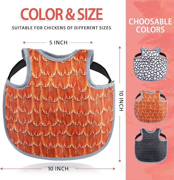 Chicken Saddles for hens, Chicken Apron Back Protector for Hens With Adjustable Strap, Chicken Hen Mating Saddle