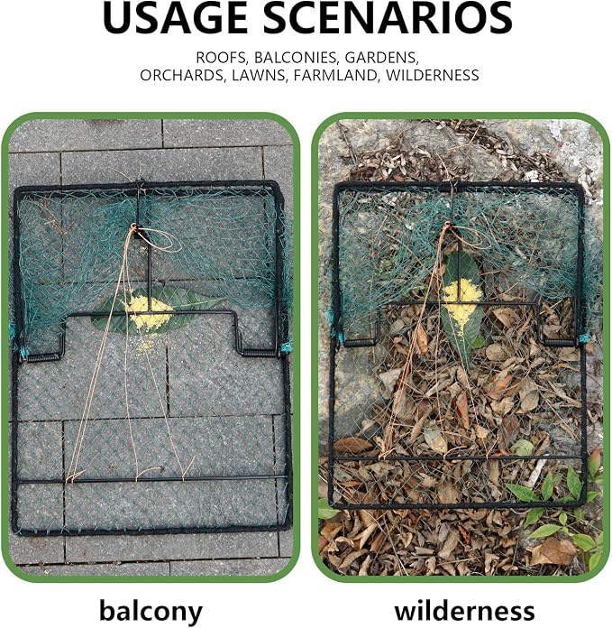 Humane Pigeon Trap,Bird Trap for Quail,Turkey,Net Traps (15.7x19.7 inch)