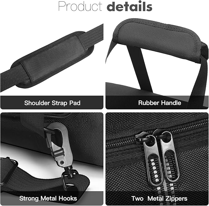 Power Station Carrying Case Compatible with Anker SOLIX C1000 / Gen 2 Portable Power Station Generator Protective Shoulder Bag Cover with Pocket for Outdoor Travel Camping Charging Accessories