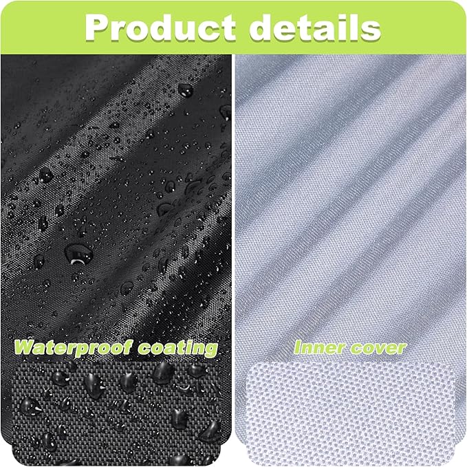 Stackable Patio Chair Covers, Outdoor Chair Covers Waterproof, Lawn Patio Furniture Covers, Fit for 4-6 Stackable Dining chairs Garden Chairs (Black - 2 Pack, 25"L x 25"W x 47”H)