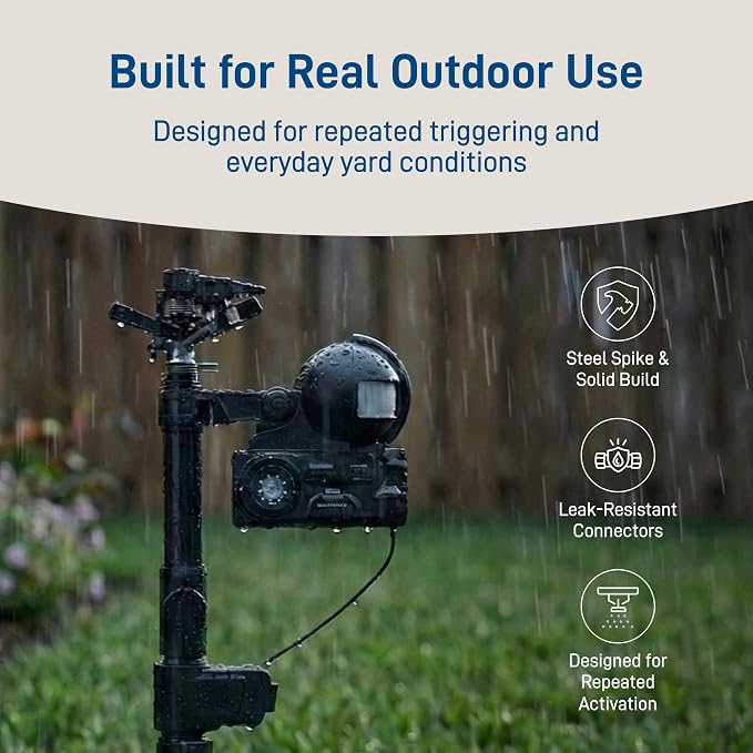 Orbit Yard Enforcer Motion-Activated Sprinkler - Outdoor Animal Repeller & Lawn Protector - Motion Sensor - Multi-Angle Detection - Weatherproof Dual-Purpose Sprinkler - 62100
