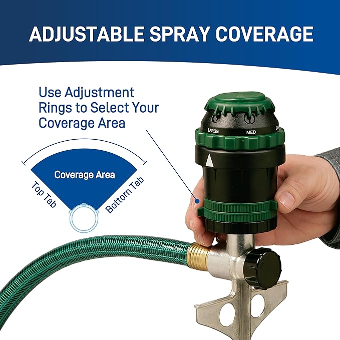 2-Pack Orbit 58573N H2O-Six Gear-Drive Sprinkler on Metal T-Spike