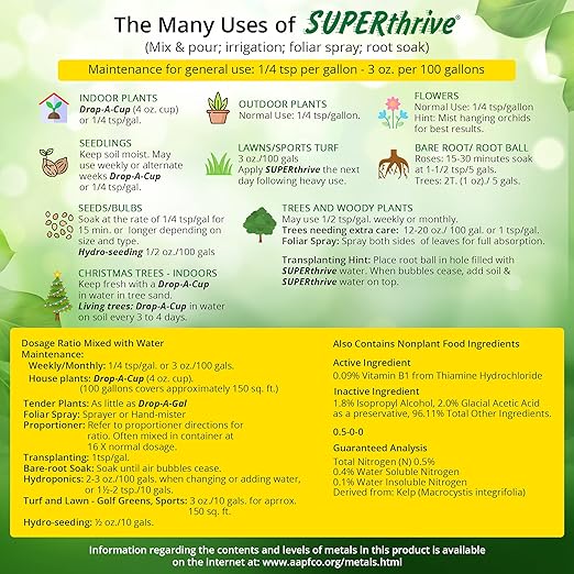 SUPERthrive Plant Vitamin Solution, 1 Pint
