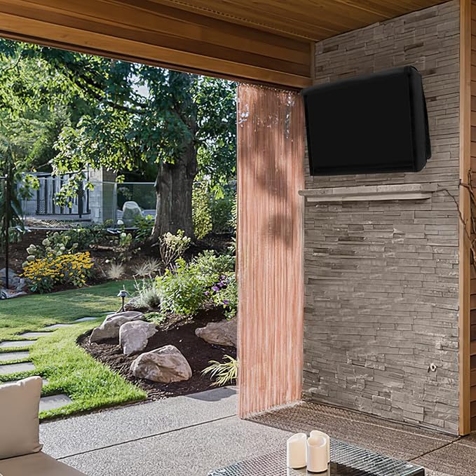 Easy-Going Outdoor TV Cover for 50 to 52 inch with Openable Front Flap for Watching TV, Convenient Use without Remove, Durable TV Cover with Free Cleaning Cloth