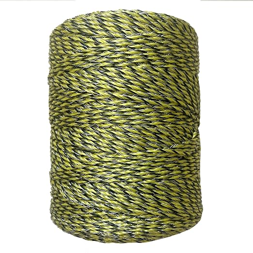 Upgraded Electric Fence Polywire 330 Feet，100 Meter，6 Stainless Steel Strands for Reliable Conductivity and Rust Resistance，Portable Electric Fence Rope