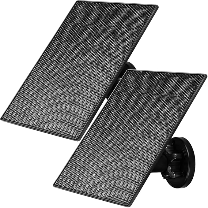 Solar Panel Charger for Blink Camera,3W Solar Kit Build-in 2600mAh Rechargeable Battery, IP66 Waterproof (2 Pack Solar Panel)