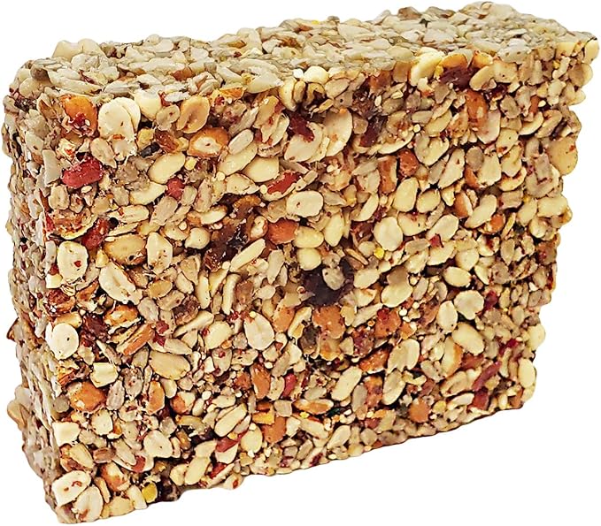 Wildlife Sciences Songbird Treats Seed Bars | 12 Pack of 8 oz Bird Seed Cakes for Wild Birds (Nutty's Berries)