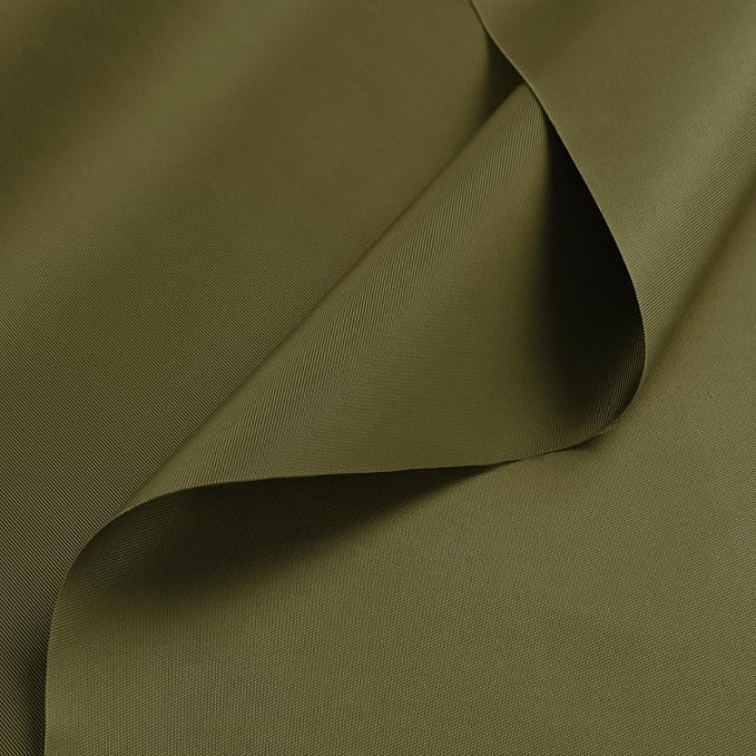 Nylon Fabric, 58" W 420D Waterproof Fabric 1 Yard Ripstop Nylon Material Outdoor Upholstery Twill Sewing Material for Patio Chair, Lining, Cushion, Purse, Tote Bag, Tarp Cover, DIY Project Amy Green