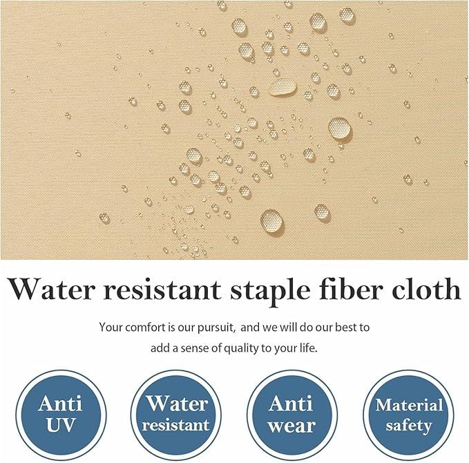 14Pcs Patio Cushion Covers Replacement Splashproof UV-Resistant Inelastic Covers with Zippers, Max Compatible 25.6x25.6x4inch Patio Cushion, for 7 Pcs Outdoor Patio Furniture Sets