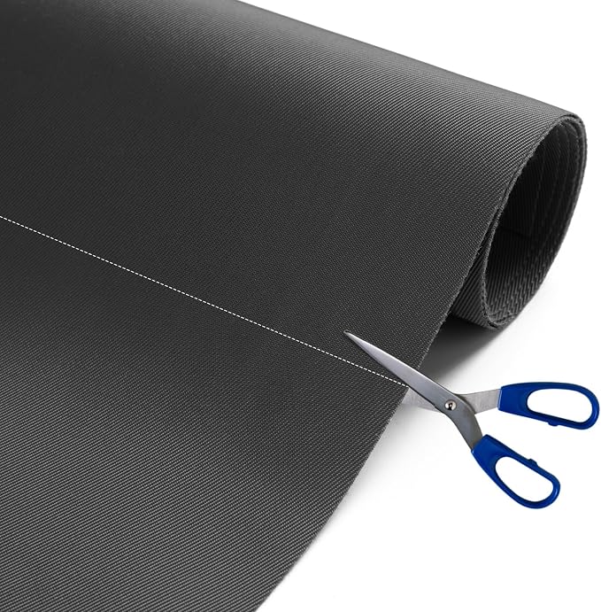 Nylon Fabric, 58" W 420D Waterproof Fabric 1 Yard Ripstop Nylon Material Outdoor Upholstery Twill Sewing Material for Patio Chair, Lining, Cushion, Purse, Tote Bag, Tent, Tarp Cover, DIY Project Grey