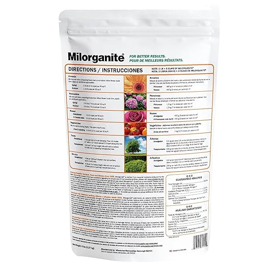 Milorganite All-Purpose Eco-Friendly Slow-Release Nitrogen 6-4-0 Fertilizer, 5 Pound Bag (Pack of 2) - for Lawns, Flowers and Gardens