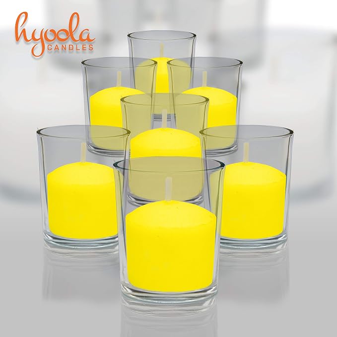 HYOOLA Citronella Votive Candles - 10 Hour Burn Time - 100 Pack, Ideal Bug Repellent Candles, European Made