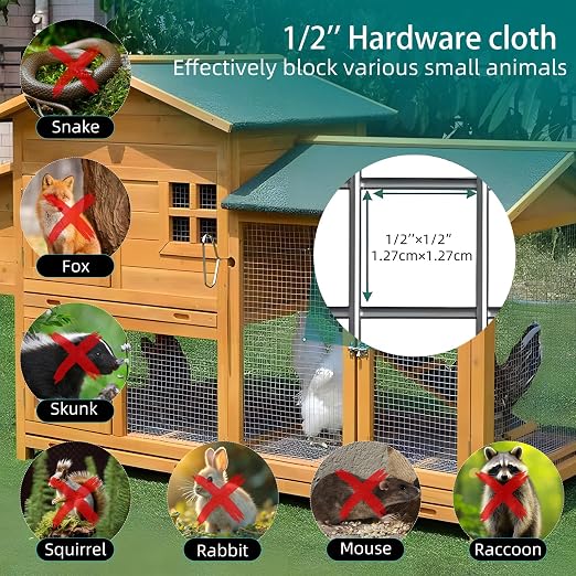 304 Stainless Steel Hardware Cloth Wire Mesh Roll, 1/2 inch 20 Gauge Welded Fence for Garden Protection, Chicken Coop, Squirrel Barrier, Animal Enclosure, DIY Projects (40in×49ft)