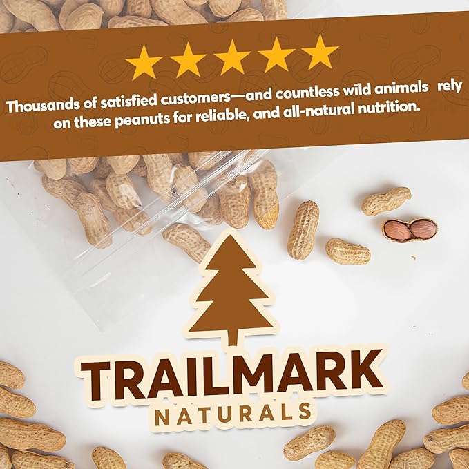 2 Pack of 5 Lb Bags (10 Pounds Total) - Raw Peanuts for Squirrels, Raw in Shell Peanuts for Birds and Wildlife- Squirrel Food, Wild Bird Seed - Grown in The USA