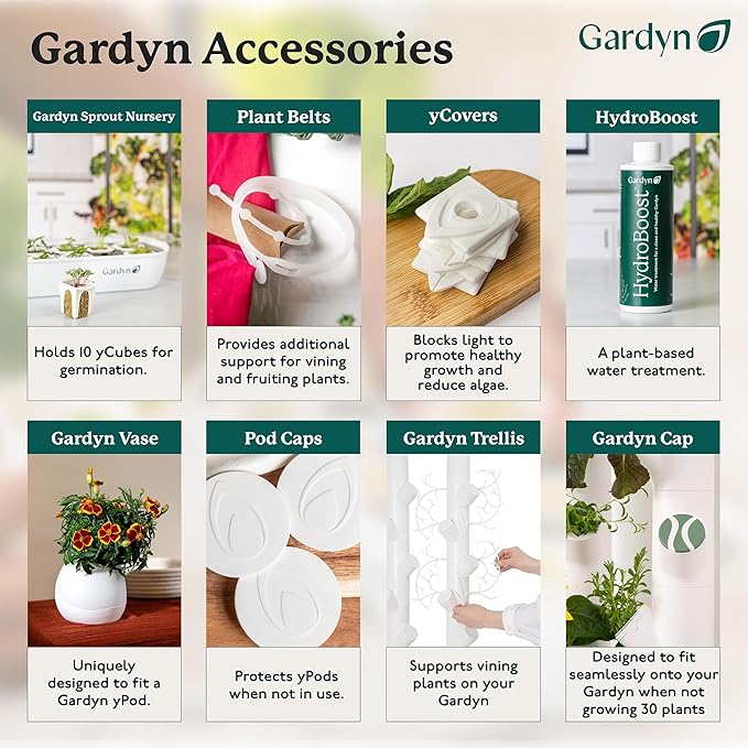 Gardyn Plant Belts – 10 Pack (for use with all Indoor Garden Hydroponics Growing Systems & Vertical Hydroponic Garden Towers) Hydroponic Accessories that give Fruiting Indoor Plants the Support Needed