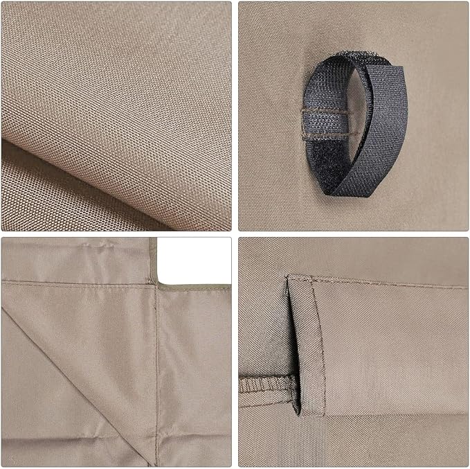 Flexzion Swing Canopy Cover (Beige) 77" x 43" - Deluxe Polyester Top Replacement UV Block Sun Shade Waterproof Decor for Outdoor Garden Patio Yard Park Porch Seat Furniture