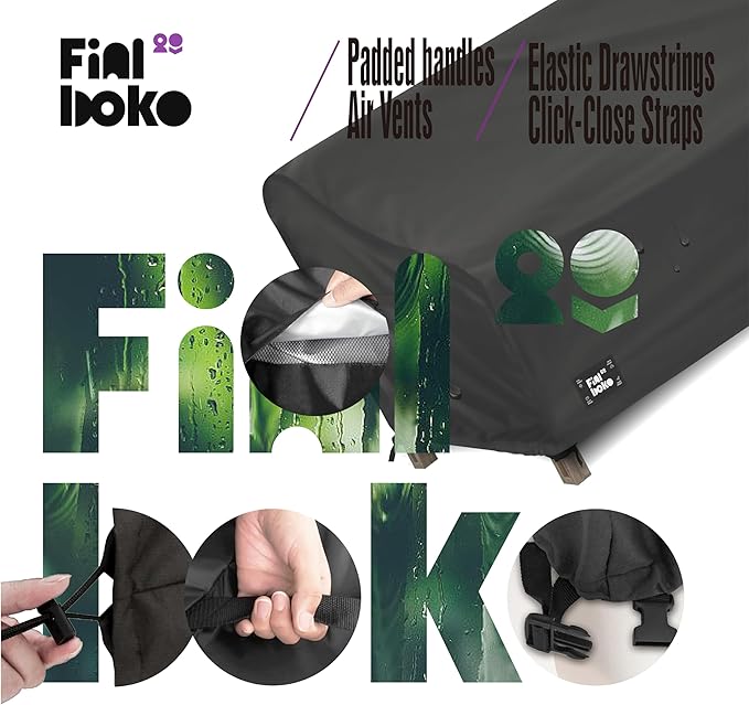 2-Seater Outdoor Couch Cover,60" Wx38 Dx35 H Patio Loveseat Cover,100% Waterproof Heavy Duty Patio Sofa Covers,Patio Furniture Covers,Black