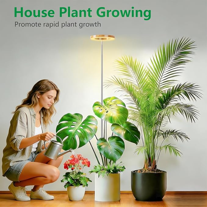 3 Packs Grow Lights for Indoor Plants,Plant Grow Light,80 LEDs Full Spectrum Plant Lights for Indoor Growing with 6/12/16H Timer-WG3