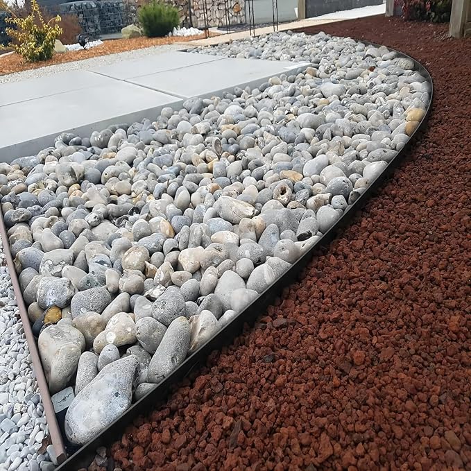 Metal Garden Edging 4.5"x40",Total 16.25ft Length Galvanized Steel Landscape Edging,Black Flexible Sidewalk Lawn Edging Border for Garden,Lawn,Flowerbed (5Pack)…