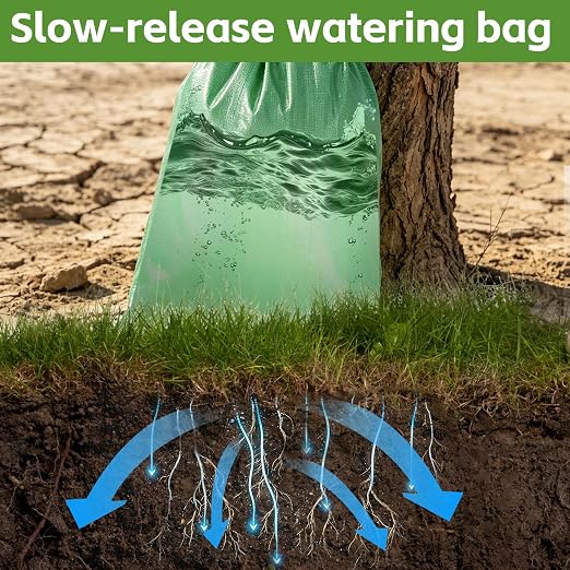 13 Gallon Slow Release Tree Watering Bags Tree Watering Bag with PVC Lining for New Trees and Shrubs Automatic Irrigation reducing Water Waste（8PCS）