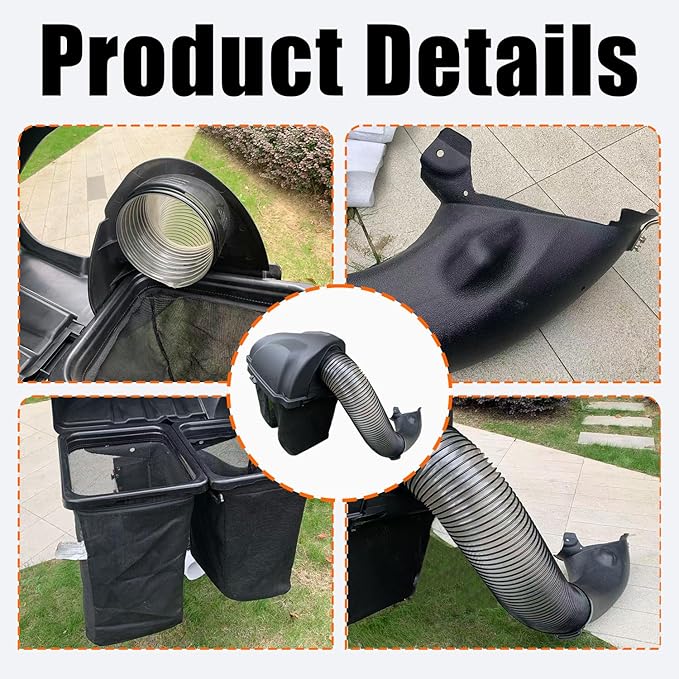 Twin Bagger 、Double Bagger fits for MTD CUB Cadet 36"-42"- 46" Deck XT1 XT2 LX46 LX42 Enduro Riders，Riding Mower and 36-Inch Lawn Tractors (2020 and After) (NO. 19B30031OEM,CMXGZAMA30045，19B30031GFP)