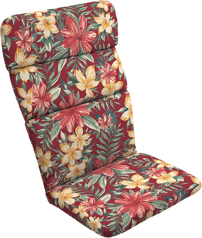 Arden Outdoor Adirondack or Rocking Chair Cushion, 20 x 17, Rain-Proof, Fade Resistant 17 x 20, Ruby Clarissa