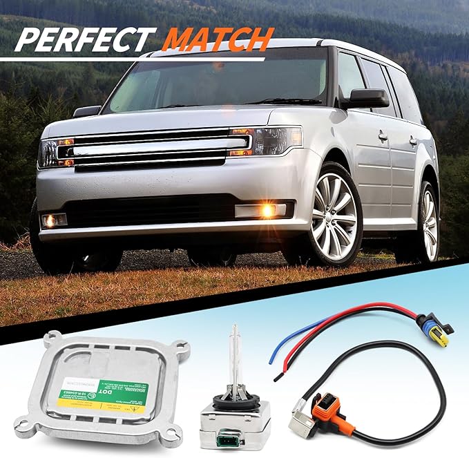 Xenon Headlight Ballast Kit with Igniter & D3S Bulb Compatible with Mustang 2010-2019 8A5Z-13C170-A DL3Z-13C170-A 7L7Z-13N021-A