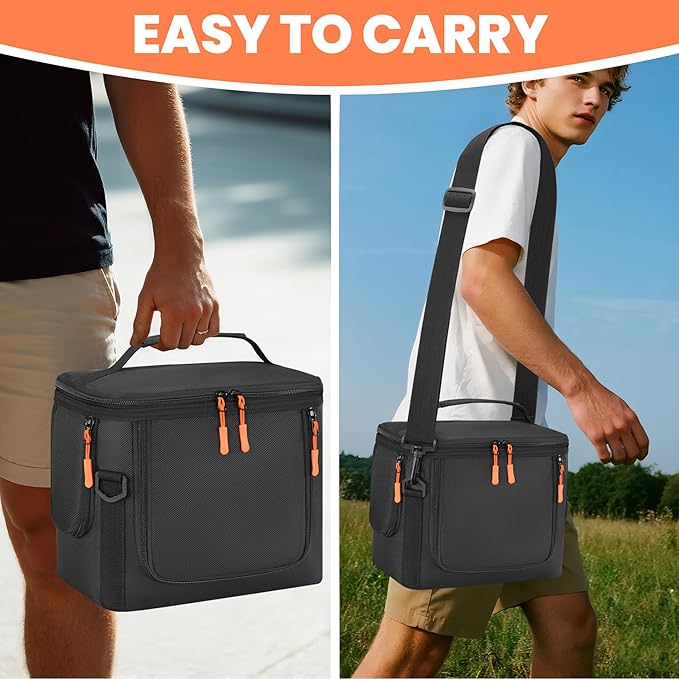 Travel Carrying Case Padded Compatible with Jackery Explorer 300/240/290/290 Plus, Carrying Bag with Adjustable Shoulder Strap, Side Zipper, Portable Power Station Case with Pocket for Accessories