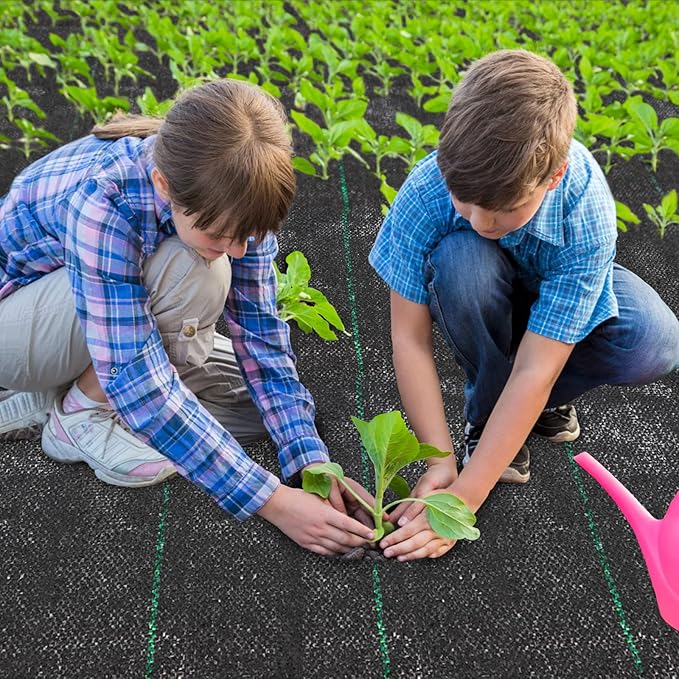 EXTRAEASY 3ft x 250ft Garden Weed Barrier Landscape Fabric,Weed Block Fabric Heavy Duty 3.2OZ,Woven Mulch for Landscaping Ground Cover Weed Control Fabric, Black Garden Bed Liner