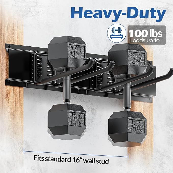 Volitaous 48Inch Garage Garden Tool Organizer Wall Mount, Heavy Duty Garage Tool Storage Rack, Adjustable Mix 9PC Metal Hooks, Rake Hangers Yard Tool Organizer Rack, Max 300Lbs
