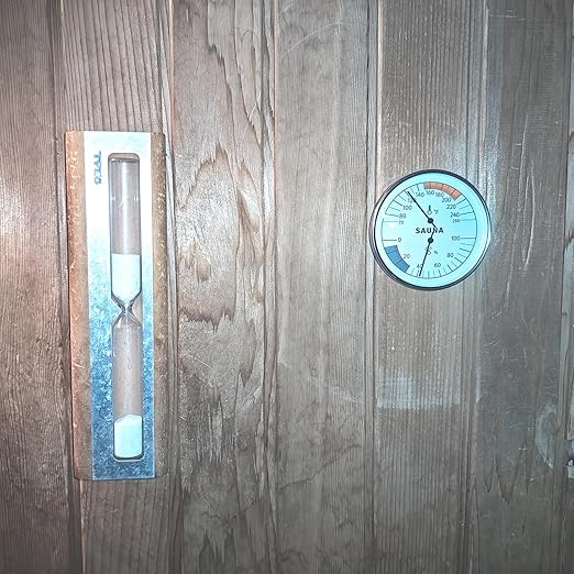 Sauna Thermometer and Hygrometer Combo – Precise Temperature & Humidity Gauge for Sauna Roomsk, Temperature Range 70-250°F, Humidity Range 0-100%