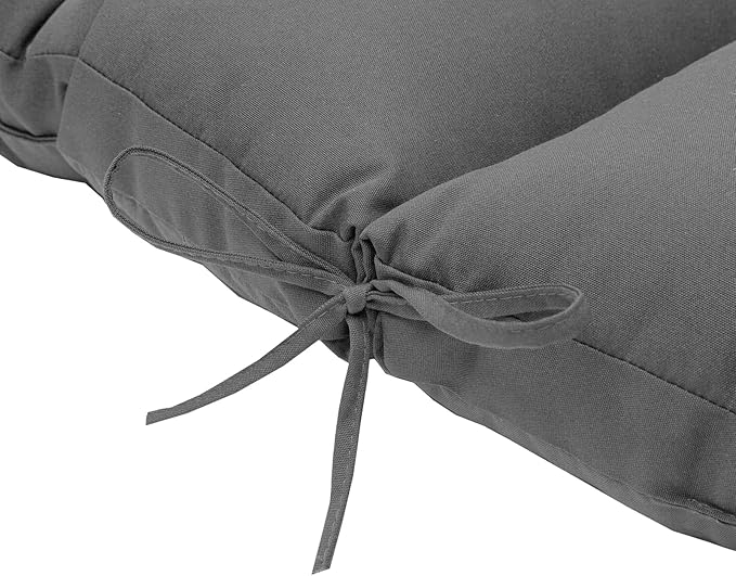 QILLOWAY Outdoor High Back Chair Cushion for Adirondack, All Weather Rocking Chair Cushions Thick Padded Replacement for Patio Furniture,Dark Grey