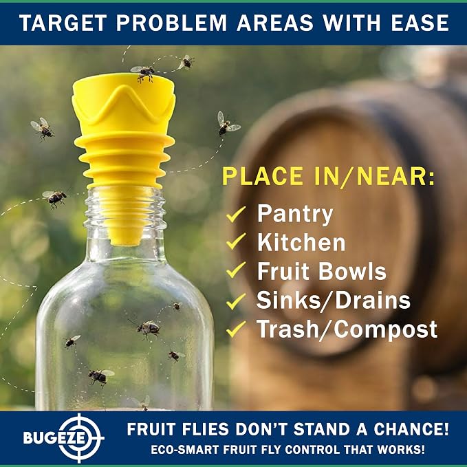 USA Bottle Top Fly Trap [10 Pack - Orange]