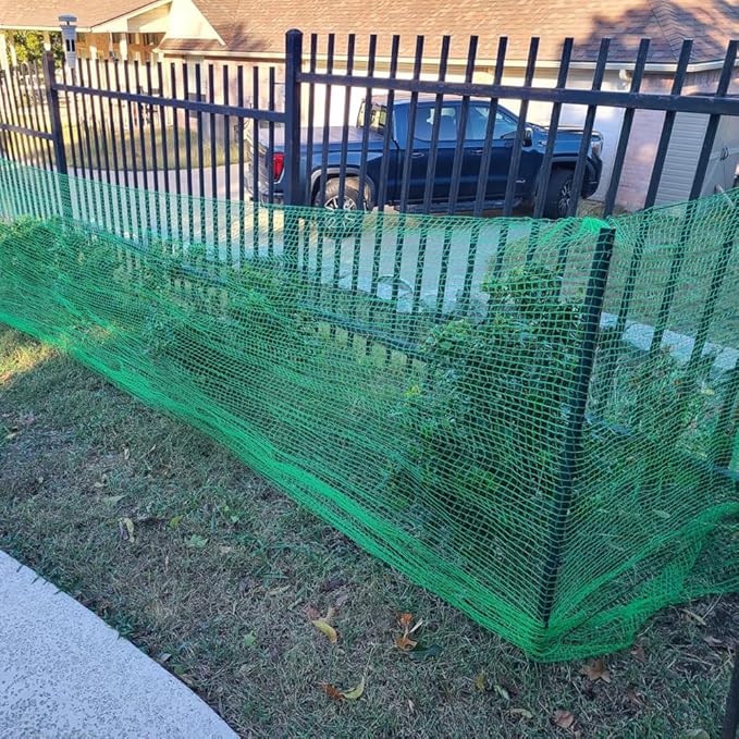 Deer Fence Netting, 5x65 Ft Plastic Mesh Netting for Garden Protection, Temporary Fence Animals Barrier for Bird, Chicken, Reusable Mesh Fencing Roll for Vegetable, Fruit Tree, Shrubs, Green