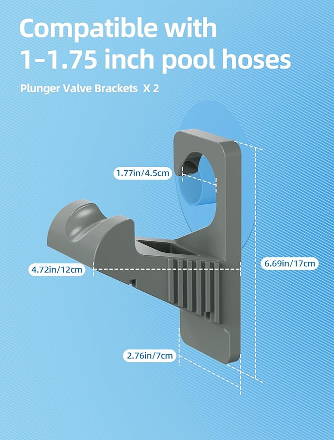 POOLHOUR 2 Pack Pool Pipe Holder for Above Ground Pools, Swimming Pool Hose Support Bracket for Intex Pools, Pool Accessories to Prevent Pipe Sagging